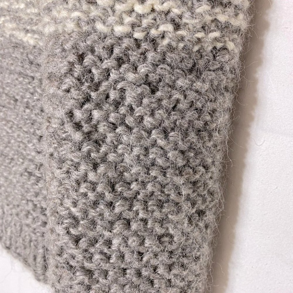 Vintage Hand  Knit Ombre Button Up Hand Knit Cardigan M - Picture 8 of 10